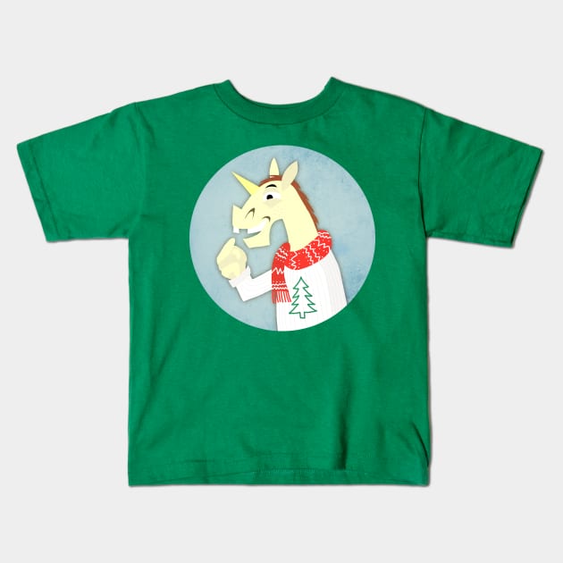 Two Front Teeth Unicorn Kids T-Shirt by Thatssounicorny